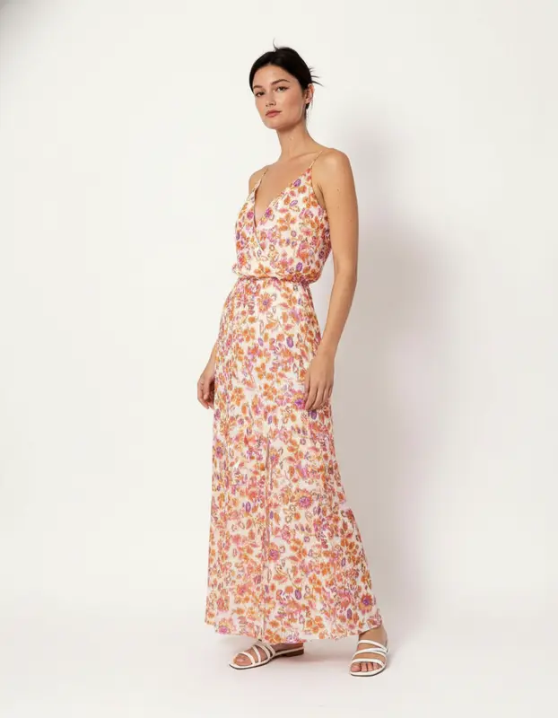 Robe longue - invitée Julianna print fleurs - XL/42