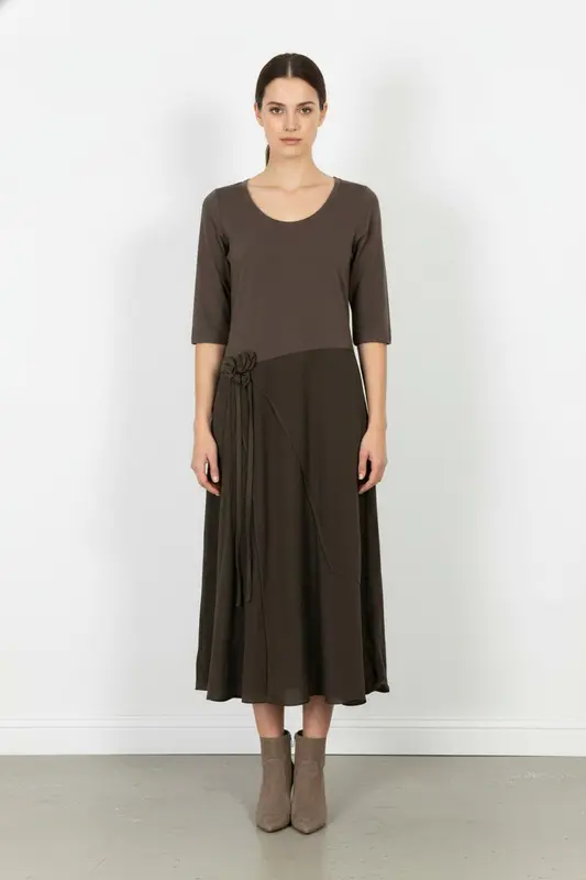 Robe Longue Marron - Taille XL/42