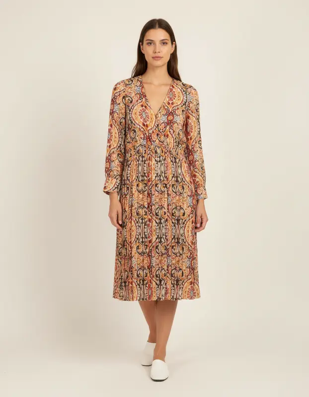 Robe longue multicolore - Taille S/36