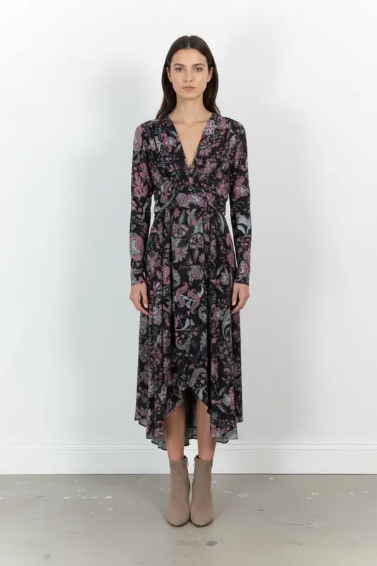 Robe Longue Multicolore - Taille XL/42