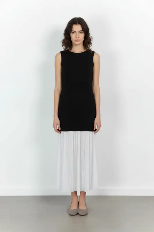 Robe Longue Noire et Blanche - Taille M/38