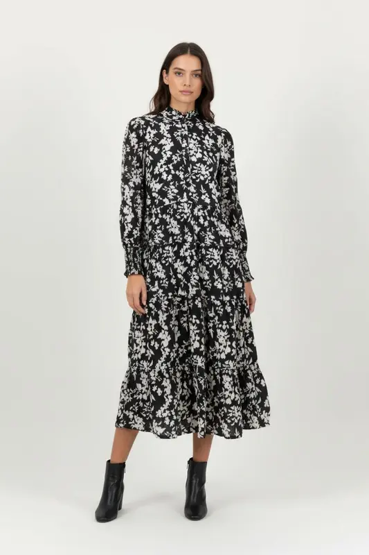 Robe Longue Noire et Blanche - Taille S/36