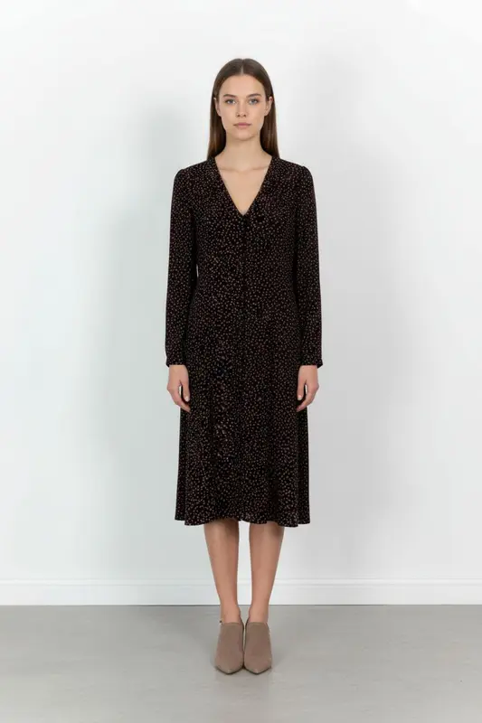 Robe Longue Noire et Rose - Taille XXL/44