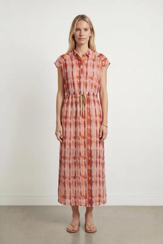 Robe longue rose et orange - Taille S/36