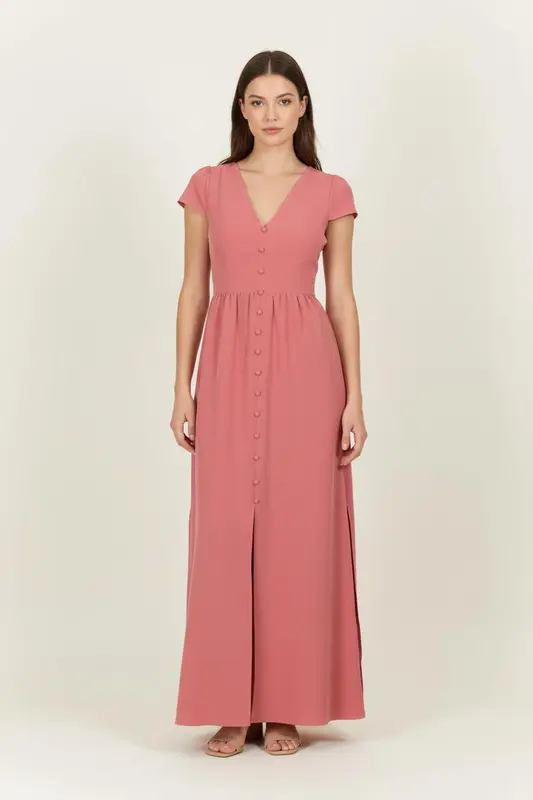 Robe Longue Rose - Taille XS/34