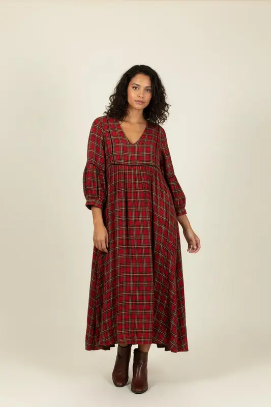 Robe Longue Rouge et Noire - Taille S/36