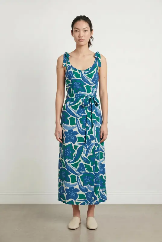 Robe Longue Verte et Bleue - Taille M/38