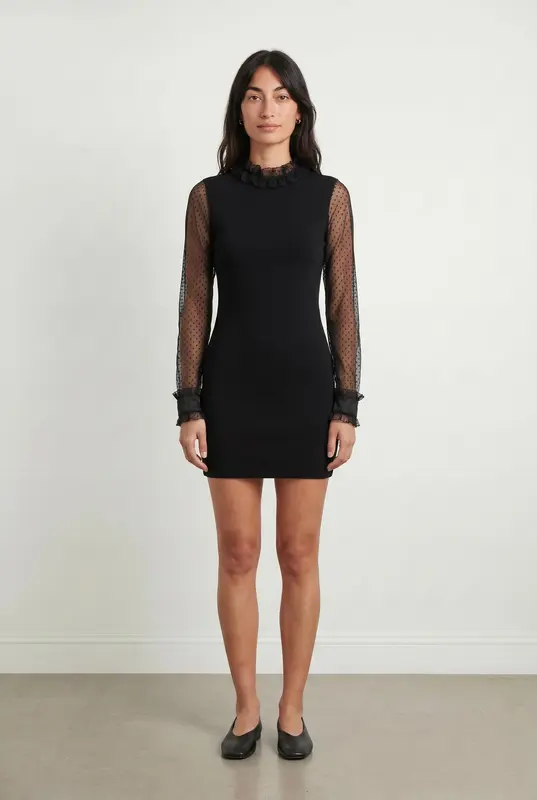 Robe Manche Longue Noire - Taille S/36
