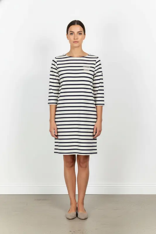 Robe Marinière Blanc et Bleu - Taille XL/42
