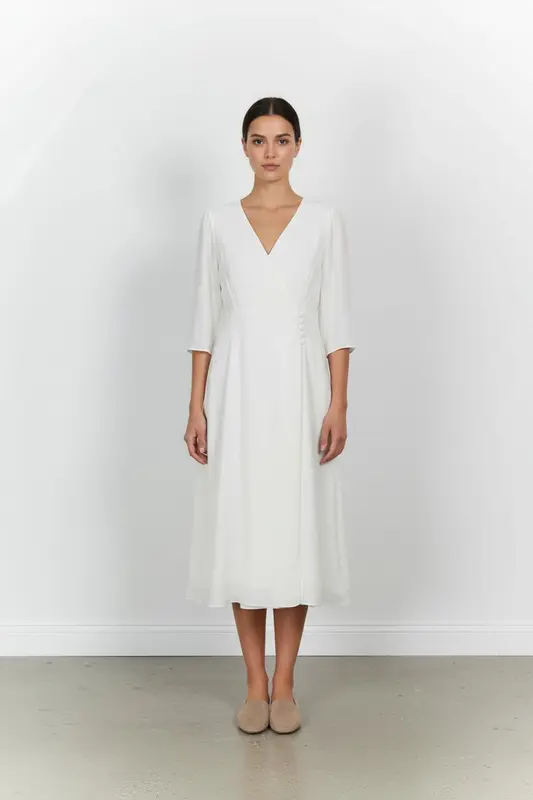 Robe Midi Beige - Taille L/40