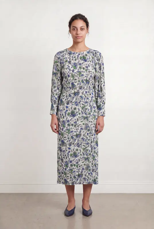 Robe Midi Blanche et Multicolore - Taille L/40