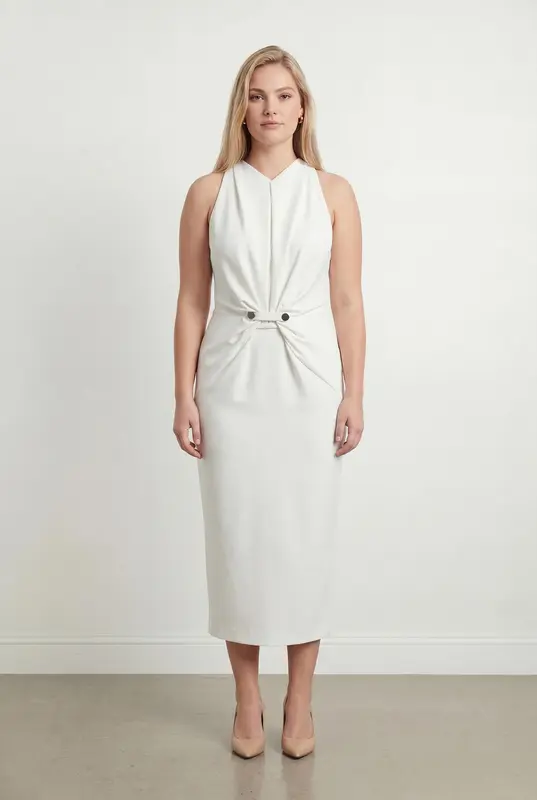 Robe Midi Blanche - Taille XL/42
