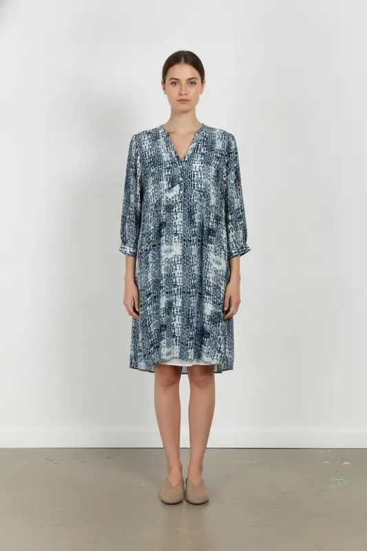 Robe Midi Bleu et Blanc - Taille M/38