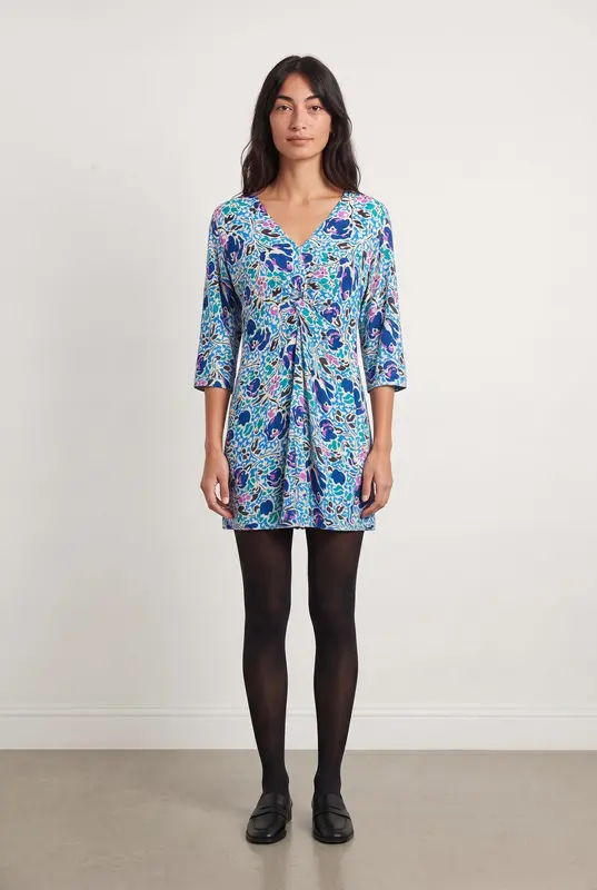 Robe Midi Bleue et Verte - Taille M/38