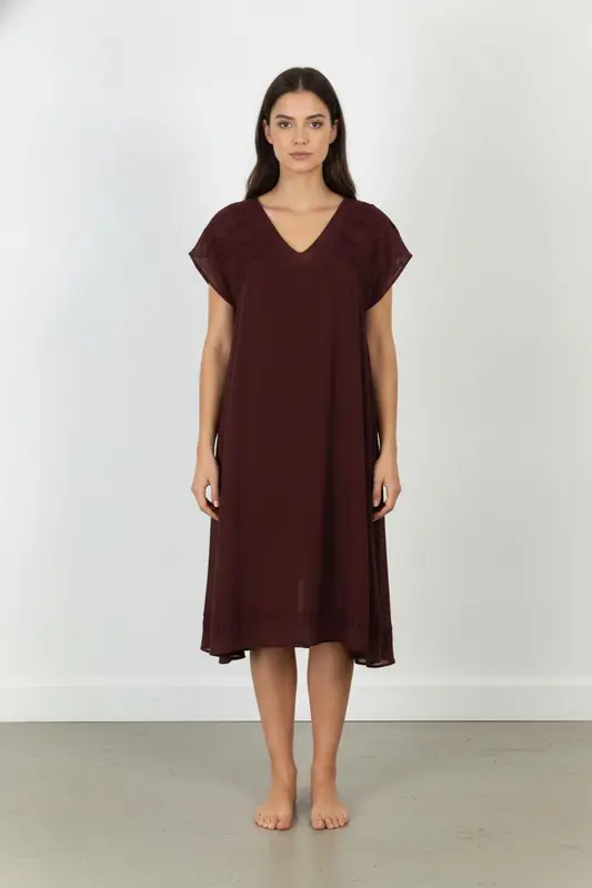 Robe Midi Bordeaux - Taille M/38