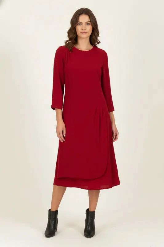 Robe Midi Bordeaux - Taille XS/34