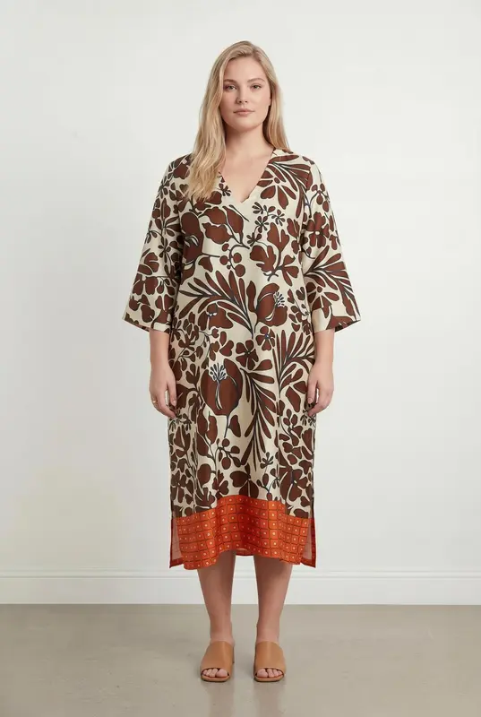 Robe Midi Multicolore - Taille XXXL/46