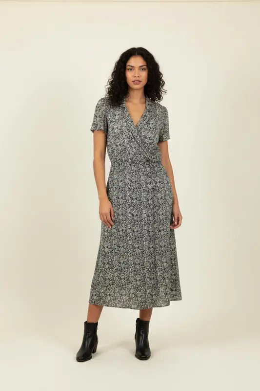 Robe Midi Noire et Blanche - Taille M/38