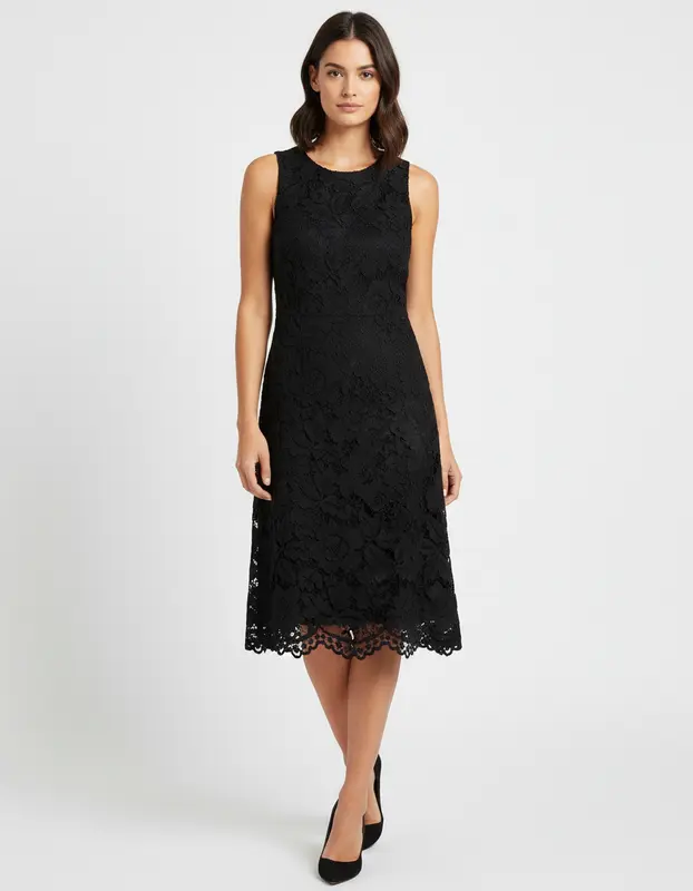 Robe midi noire - T1