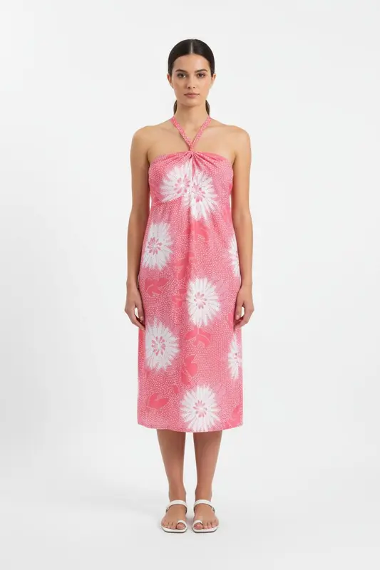 Robe Midi Rouge et Blanche - Taille M/38