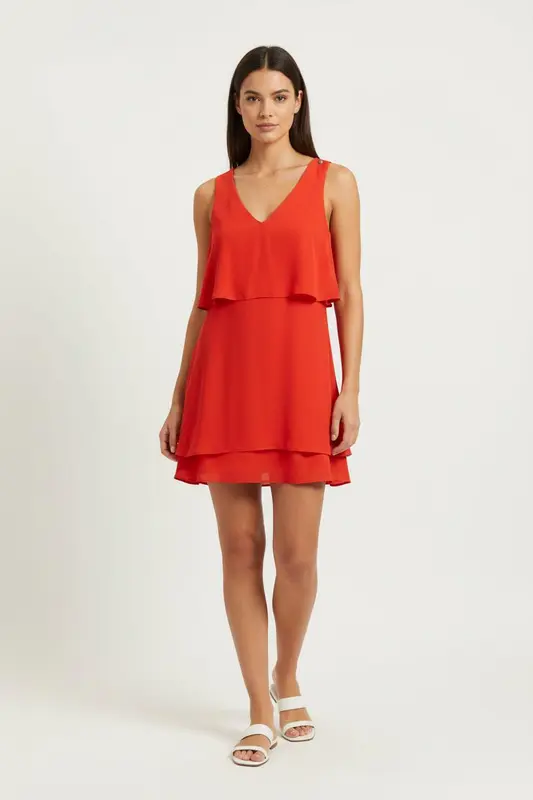 Robe Midi Rouge - Taille XL/42
