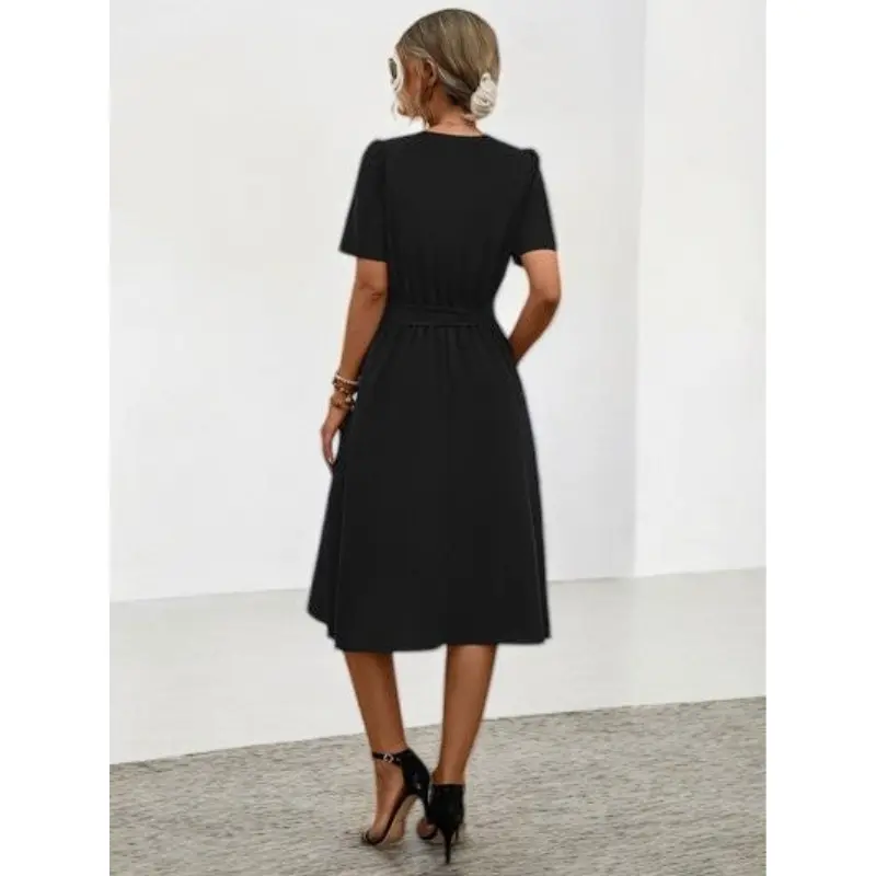 Robe midi Tessa col V tendance