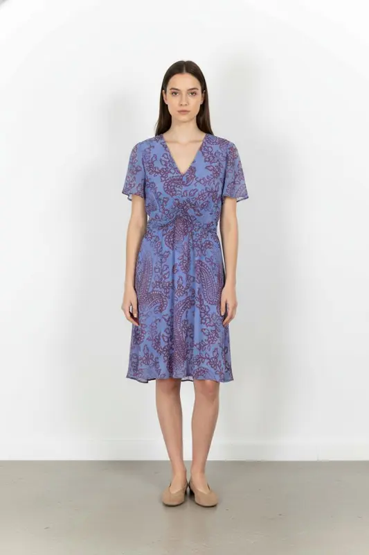Robe Midi Violette et Bordeaux - Taille XS/34