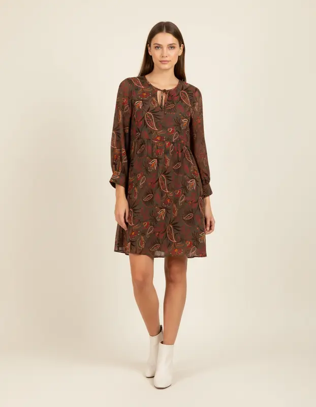 Robe multicolore à motifs - Taille M/38