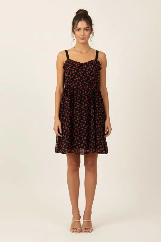 Robe Noire et Rouge - Taille L/40