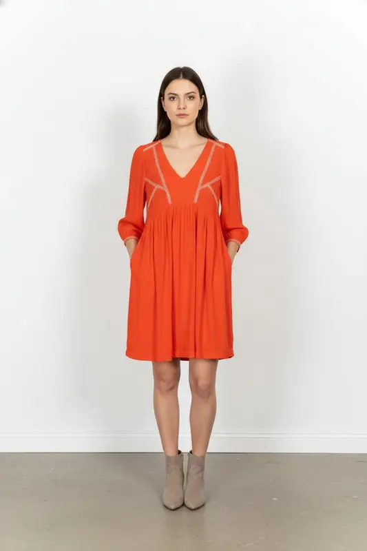 Robe orange - Taille XS/34