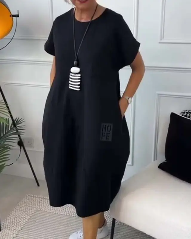 Robe oversize femme manches courtes