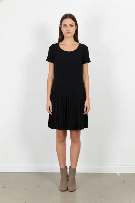Robe Plissée Bleu Marine - Taille M/38