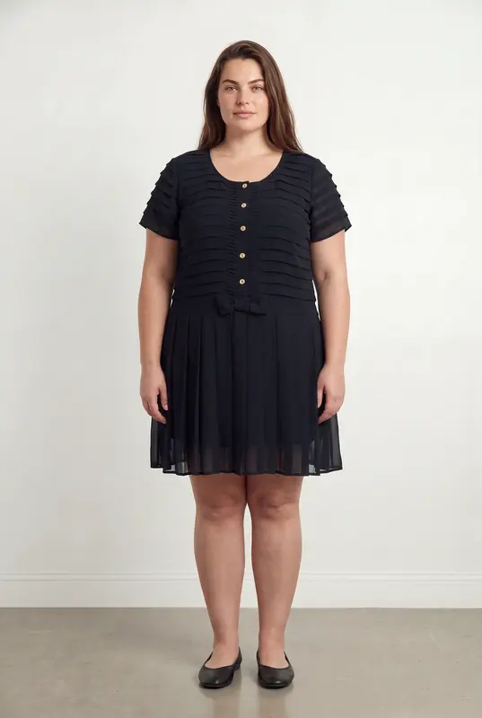 Robe Plissée Bleue - Taille XXXL/46