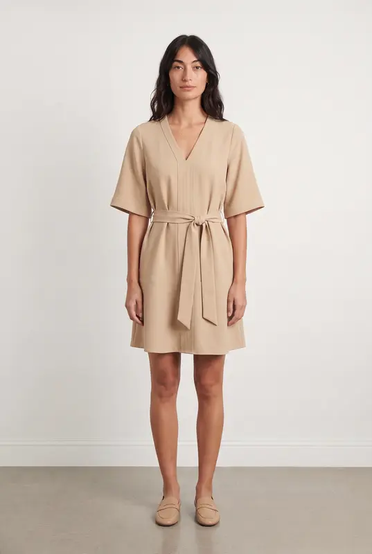 Robe Portefeuille Beige - Taille XS/34