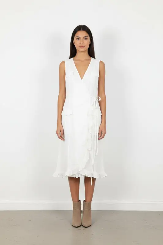 Robe Portefeuille Blanche - Taille M/38