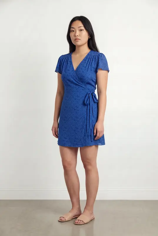 Robe Portefeuille Bleue - Taille L/40