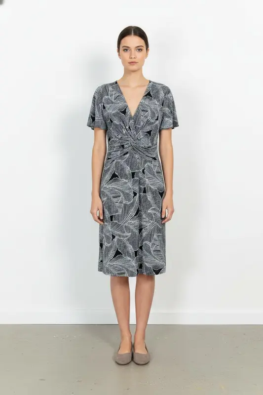 Robe Portefeuille Grise et Noire - Taille L/40