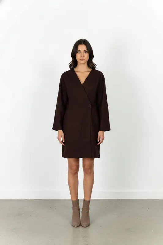 Robe Portefeuille Marron - Taille S/36
