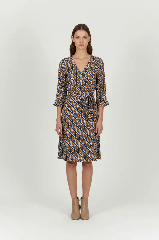 Robe Portefeuille Multicolore - Taille L/40