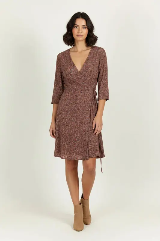 Robe Portefeuille Multicolore - Taille XL/42