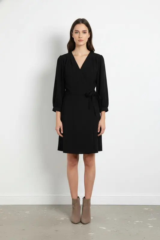 Robe Portefeuille Noire - Taille L/40