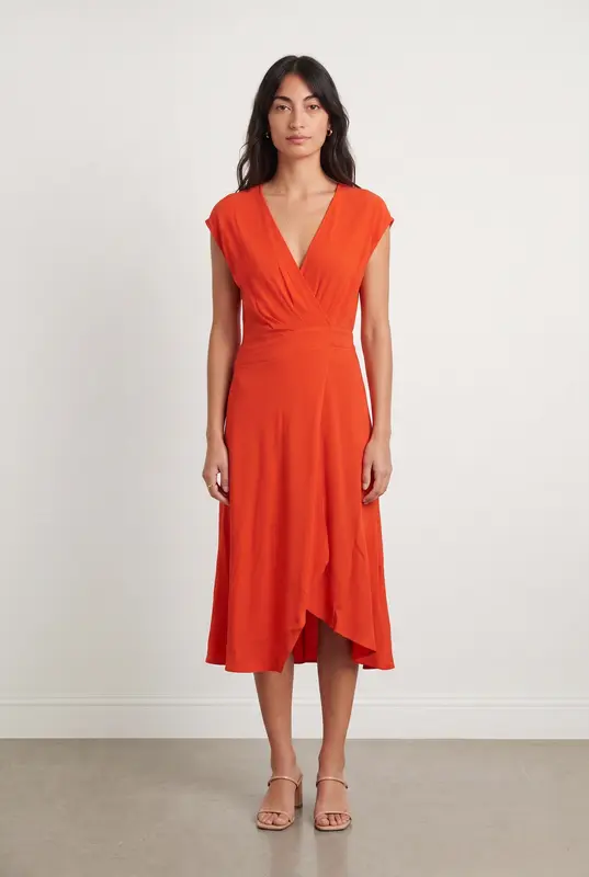 Robe Portefeuille Orange - Taille M/38
