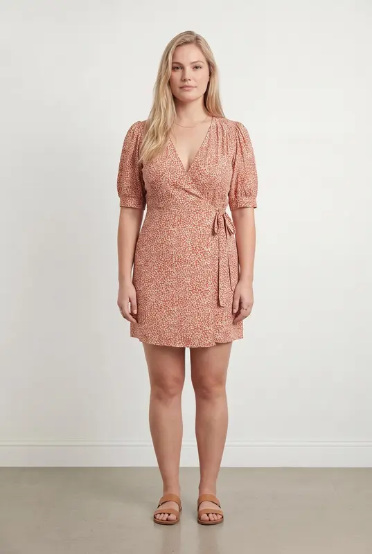 Robe Portefeuille Rouge et Blanche - Taille XL/42