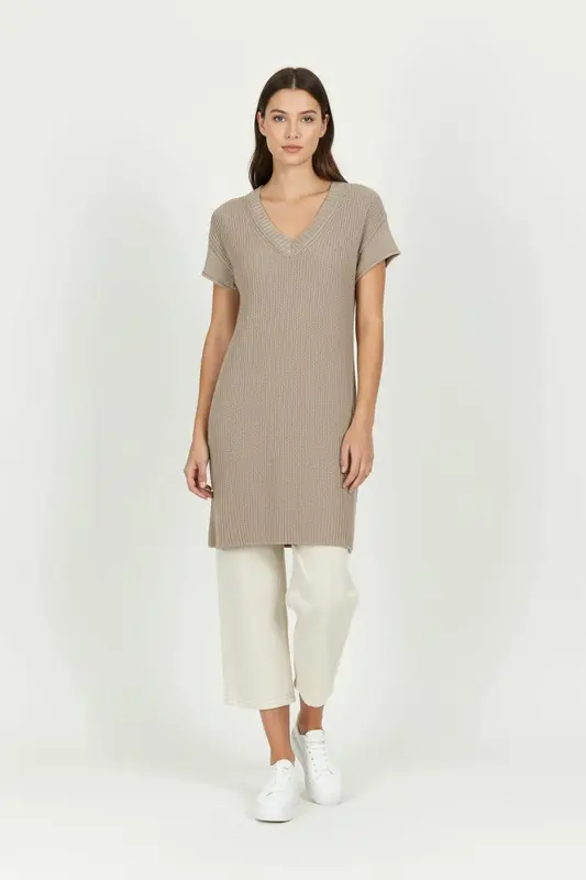 Robe Pull Beige - Taille M/38