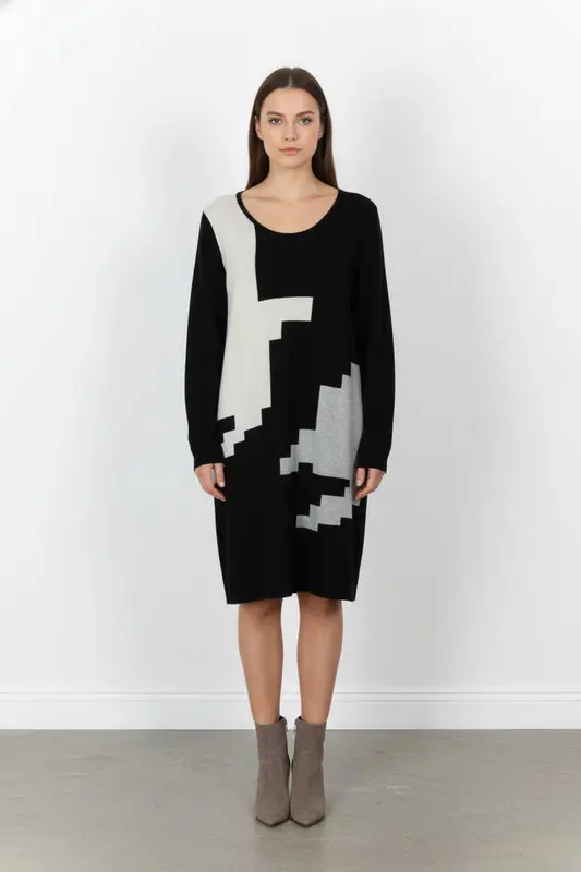 Robe Pull Noire et Grise - Taille XXXL/46