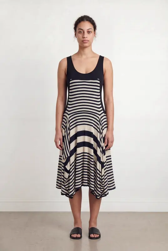 Robe Rayée Bleue et Blanche - Taille XL/42