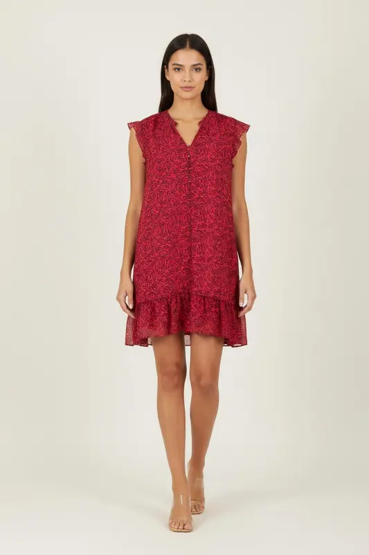 Robe rose zébrée - Taille S/36