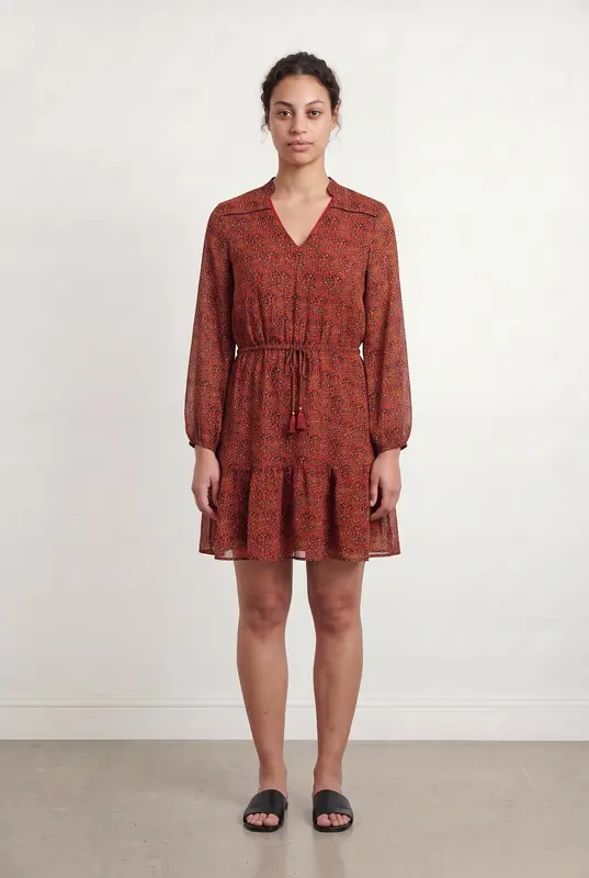Robe rouge à motifs - Taille L/40