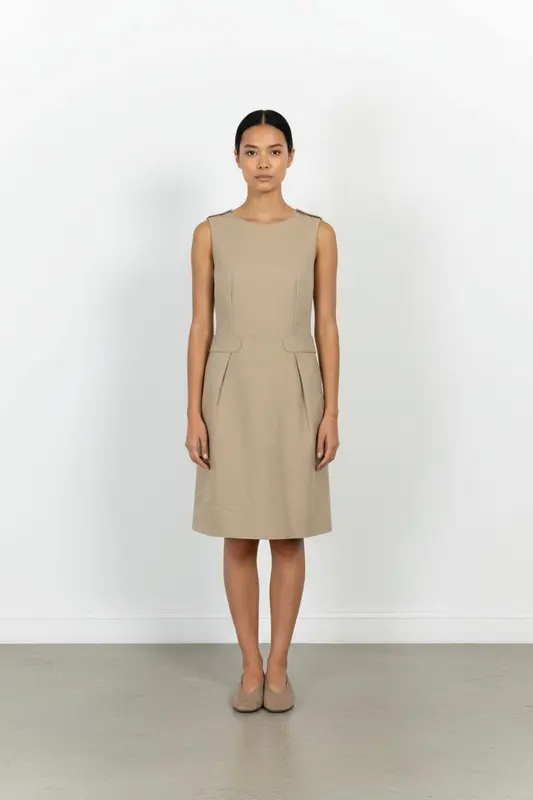 Robe Sans Manches Beige - Taille S/36