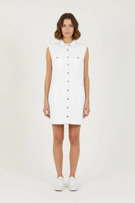 Robe Sans Manches Blanche - Taille XS/34